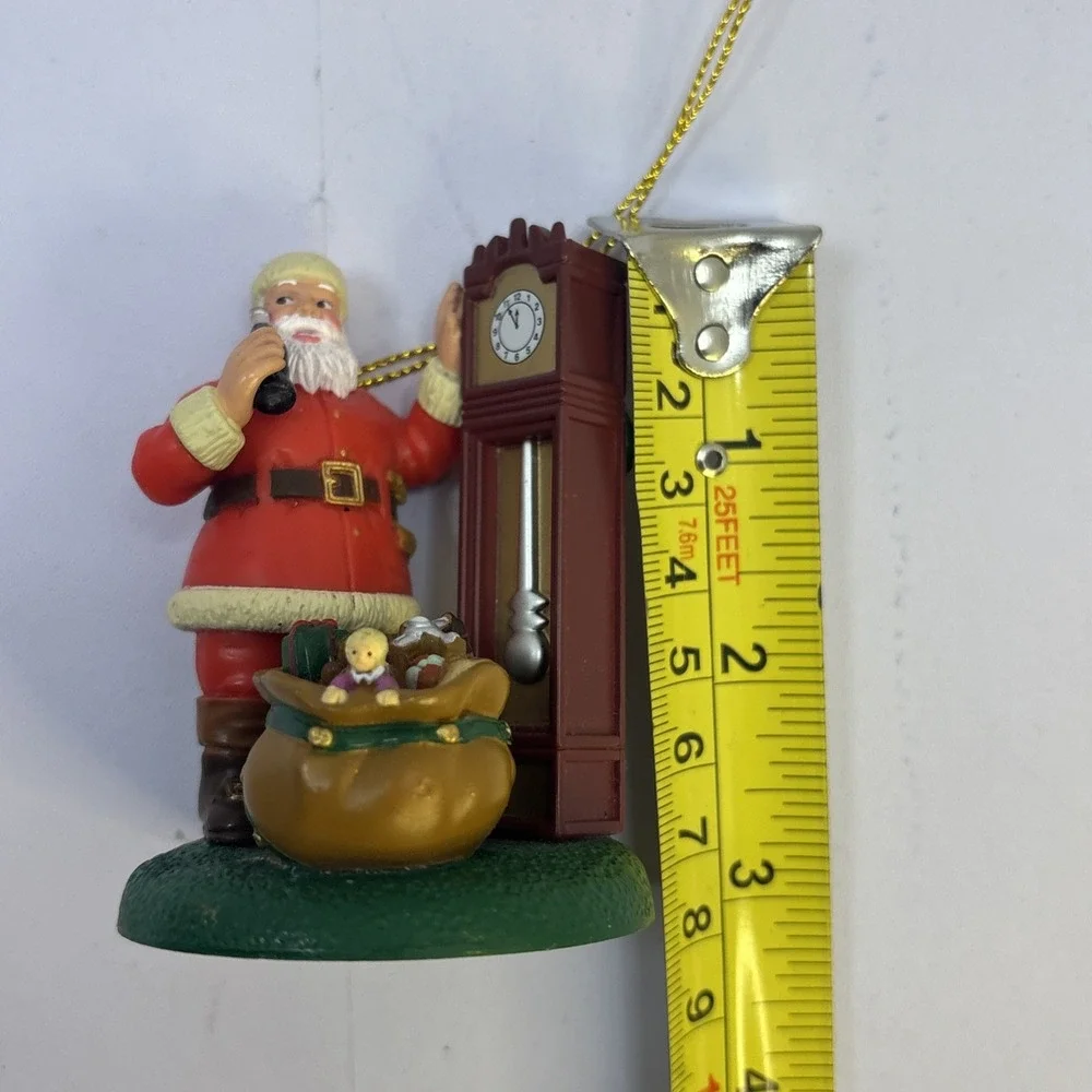 4  Vtg Santa‎ Ornaments Coca Cola Christmas Santa Hallmark 1990s Star Posable